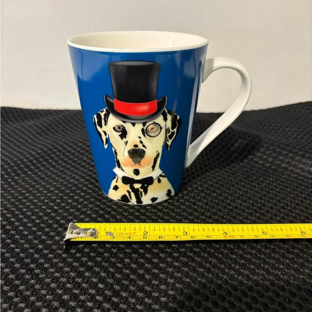 Dapper Dalmatian Dog Mug - Christopher Vine "The Mob" Porcelain Coffee Cup - Picture 6 of 8